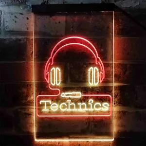 Technics Headphone Logo Neon-Like LED Sign