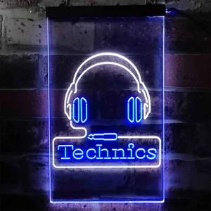 Technics Headphone Logo Neon-Like LED Sign