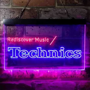Technics Rediscover Music Neon-Like LED Sign