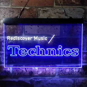 Technics Rediscover Music Neon-Like LED Sign