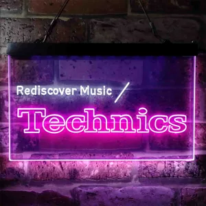 Technics Rediscover Music Neon-Like LED Sign