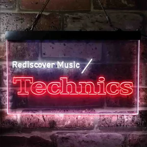 Technics Rediscover Music Neon-Like LED Sign