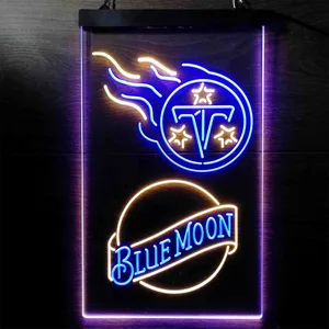 Tennessee Titans Blue Moon Neon-Like LED Sign