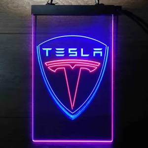 Tesla Logo Neon-Like LED Sign