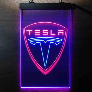 Tesla Logo Neon-Like LED Sign