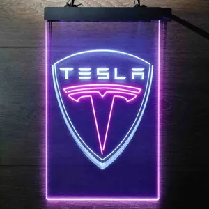 Tesla Logo Neon-Like LED Sign