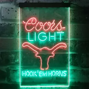 Texas Longhorns Coors Light Neon-Like LED Sign