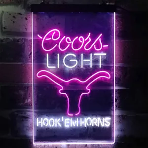 Texas Longhorns Coors Light Neon-Like LED Sign