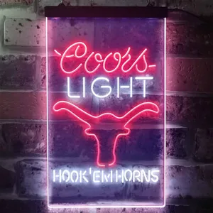 Texas Longhorns Coors Light Neon-Like LED Sign