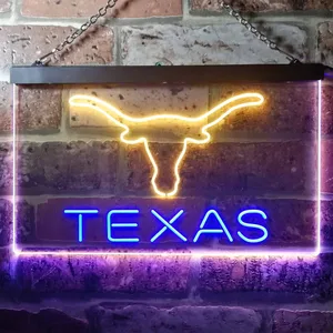 Texas Longhorns Logo 1 Neon-Like LED Sign
