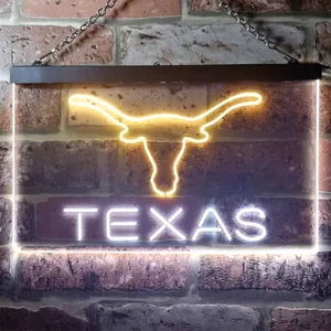 Texas Longhorns Logo 1 Neon-Like LED Sign