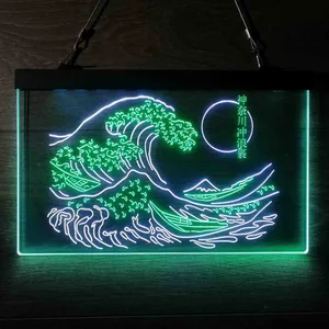 The Great Wave Off Kanagawa Neon-Like LED Sign