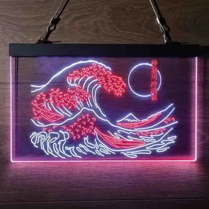 The Great Wave Off Kanagawa Neon-Like LED Sign