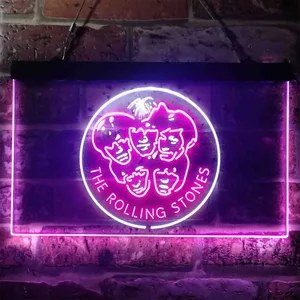 The Rolling Stones Faces Neon-Like LED Sign