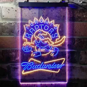 Toronto Raptors Budweiser Neon-Like LED Sign