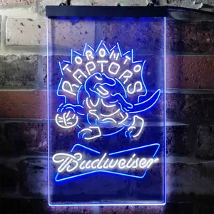 Toronto Raptors Budweiser Neon-Like LED Sign