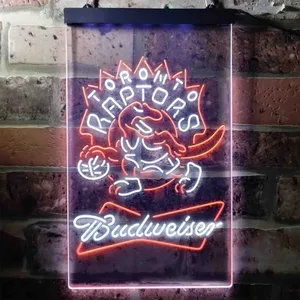 Toronto Raptors Budweiser Neon-Like LED Sign