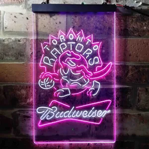Toronto Raptors Budweiser Neon-Like LED Sign