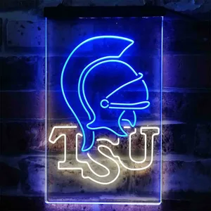 Troy Trojans Logo Neon-Like LED Sign