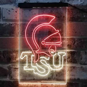 Troy Trojans Logo Neon-Like LED Sign