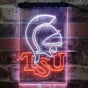 Troy Trojans Logo Neon-Like LED Sign