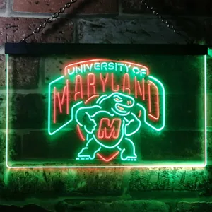 University of Maryland Terrapins Logo Neon-Like LED Sign