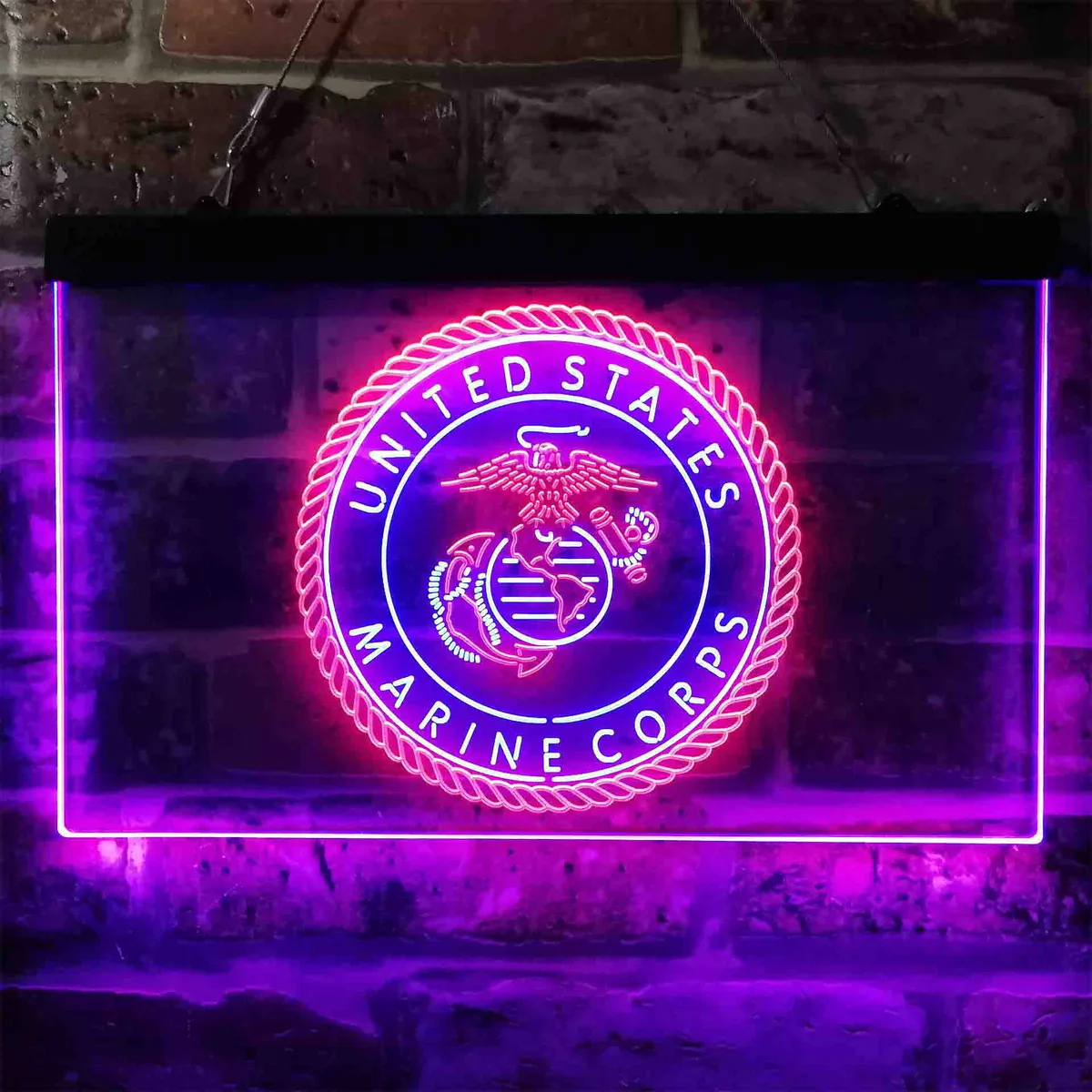 US Marine Corps Trademark Neon-Like LED Sign