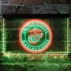 US Marine Corps Trademark Neon-Like LED Sign