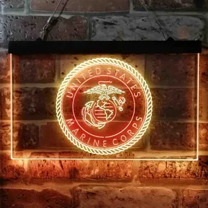 US Marine Corps Trademark Neon-Like LED Sign