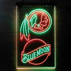 Washington Football Team Blue Moon Neon-Like LED Sign - Legacy Edition