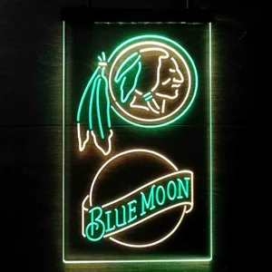 Washington Football Team Blue Moon Neon-Like LED Sign - Legacy Edition