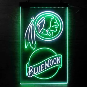 Washington Football Team Blue Moon Neon-Like LED Sign - Legacy Edition