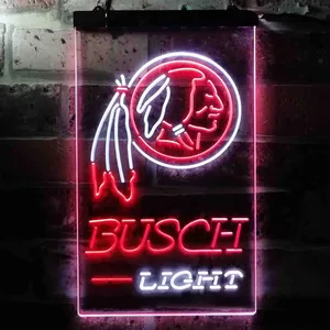 Washington Football Team Busch Light Neon-Like LED Sign