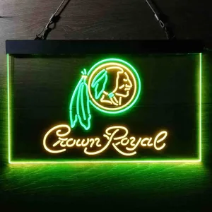 Washington Football Team Crown Royal Neon-Like LED Sign - Legacy Edition