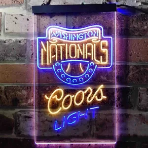 Washington Nationals Coors Light Neon-Like LED Sign - Legacy Edition
