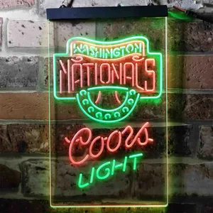 Washington Nationals Coors Light Neon-Like LED Sign - Legacy Edition