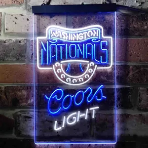 Washington Nationals Coors Light Neon-Like LED Sign - Legacy Edition