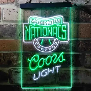 Washington Nationals Coors Light Neon-Like LED Sign - Legacy Edition