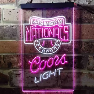 Washington Nationals Coors Light Neon-Like LED Sign - Legacy Edition