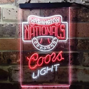 Washington Nationals Coors Light Neon-Like LED Sign - Legacy Edition