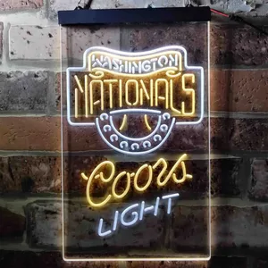 Washington Nationals Coors Light Neon-Like LED Sign - Legacy Edition
