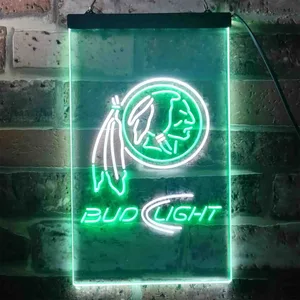 Washington Football Team Bud Light Neon-Like LED Sign