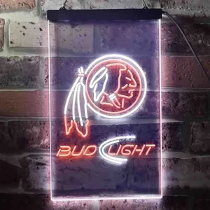 Washington Football Team Bud Light Neon-Like LED Sign