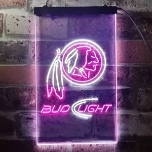 Washington Football Team Bud Light Neon-Like LED Sign
