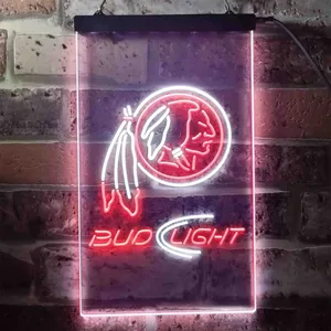 Washington Football Team Bud Light Neon-Like LED Sign