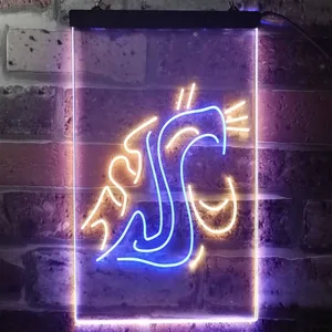 Washington State Cougars Logo Neon-Like LED Sign