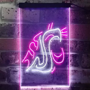 Washington State Cougars Logo Neon-Like LED Sign