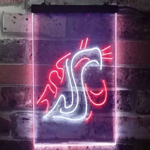 Washington State Cougars Logo Neon-Like LED Sign