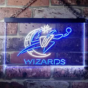 Washington Wizards Logo Neon-Like LED Sign - Legacy Edition