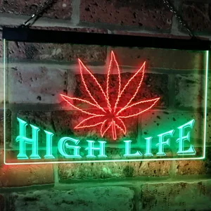 Weed High Life Neon-Like LED Sign